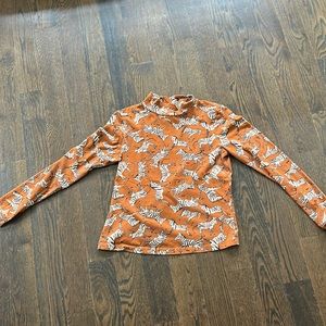 Maeve Mockneck Zebra Top